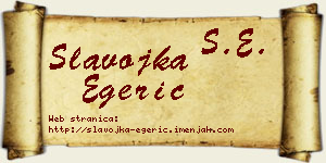 Slavojka Egerić vizit kartica